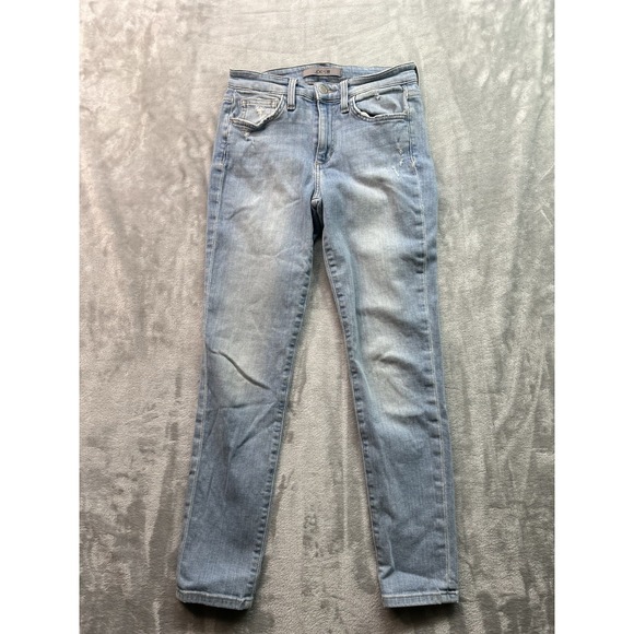 Joes Jeans Womens Sz 26 Blue Jeans Skinny Stretch Distressed Mid Rise Faded Pant - Picture 1 of 14